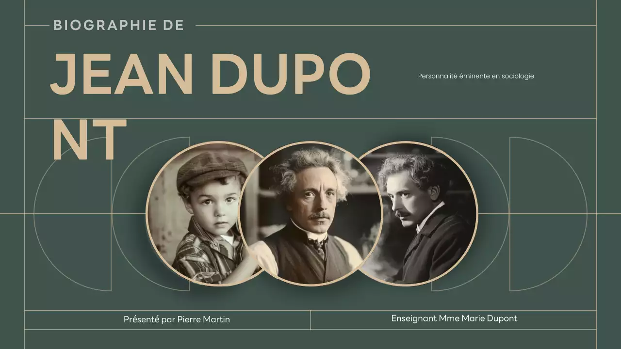 présentation d'une biographie classique verte