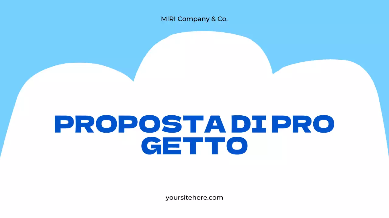 documento di proposta del progetto blu moderno