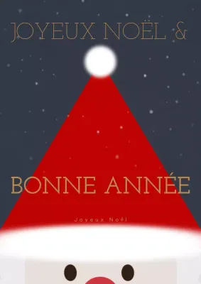 Carte postale de Noël simple et rouge