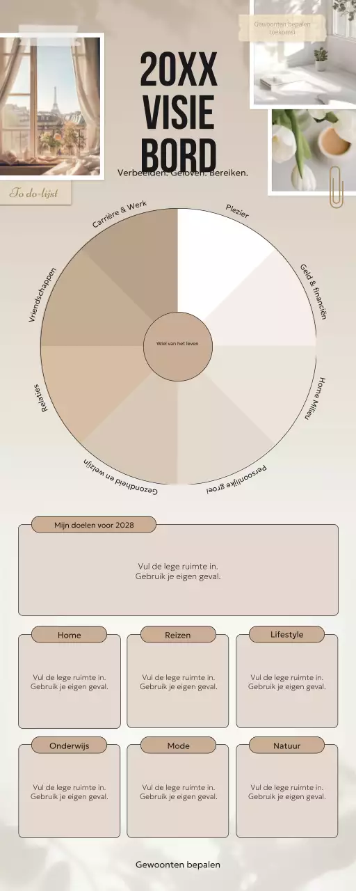 beige moderne zichtplanner
