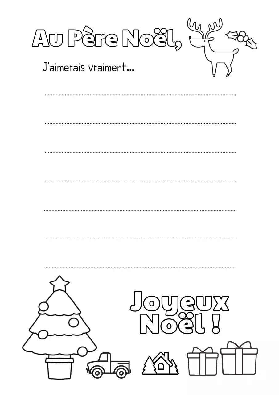 Lettres de Noël simples en blanc