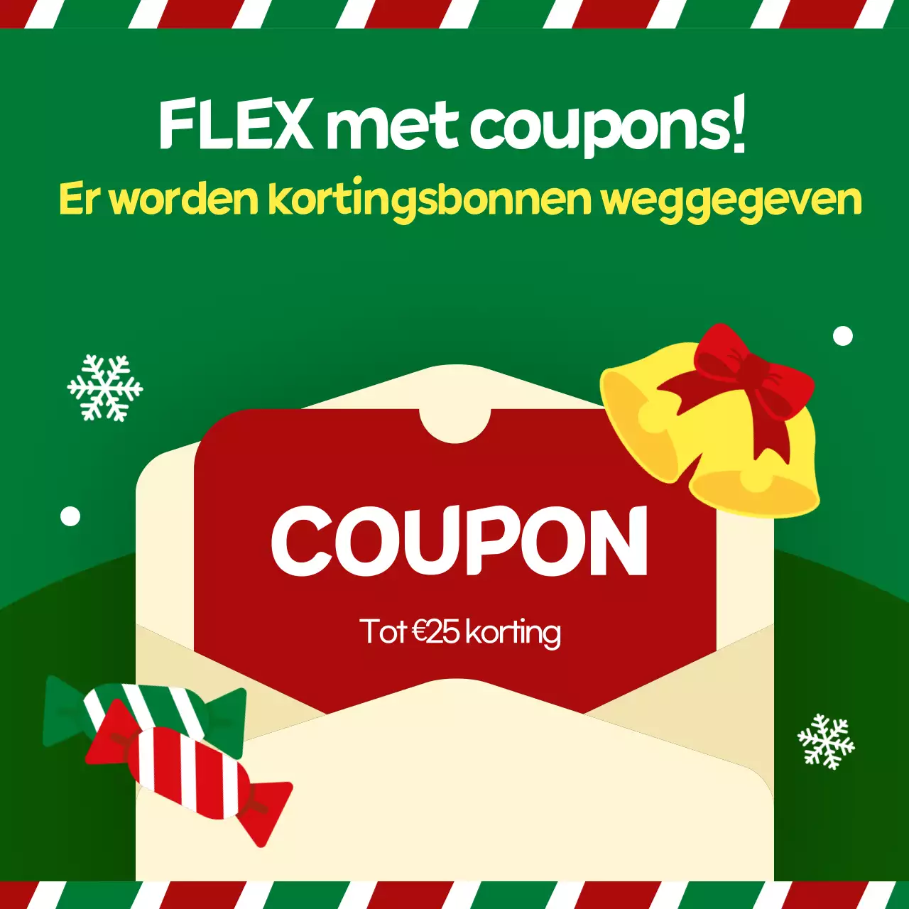 Groene eenvoudige kerstbon