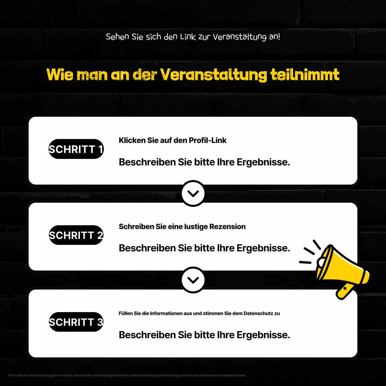 Black Gag Review Event-Anzeigen