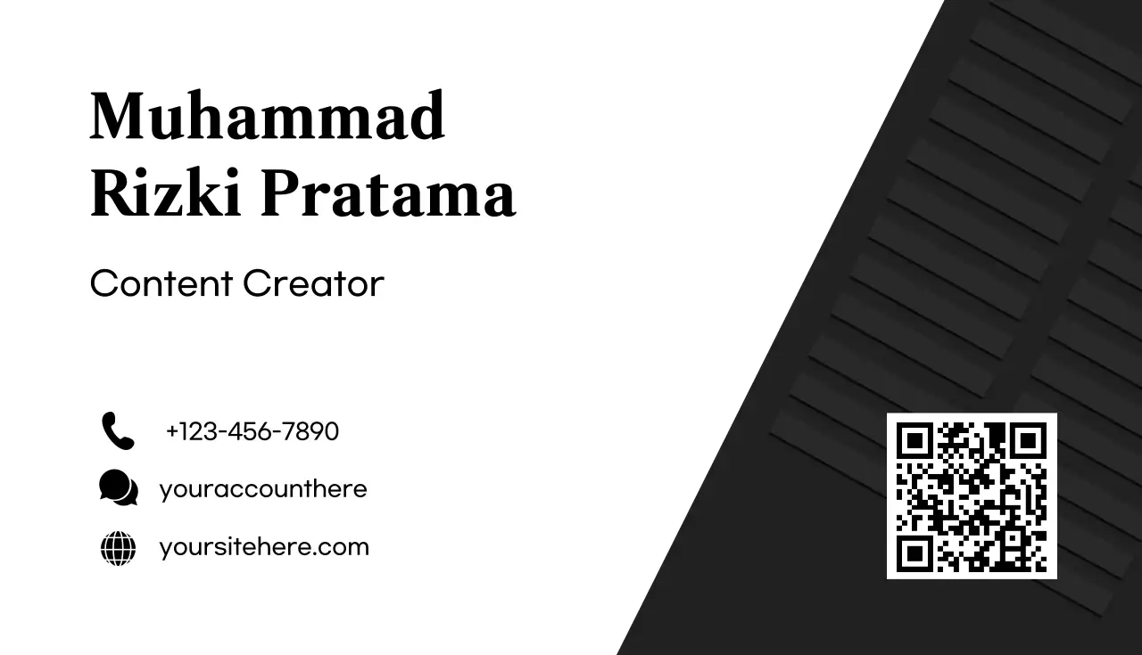 Black Minimalist Business Card