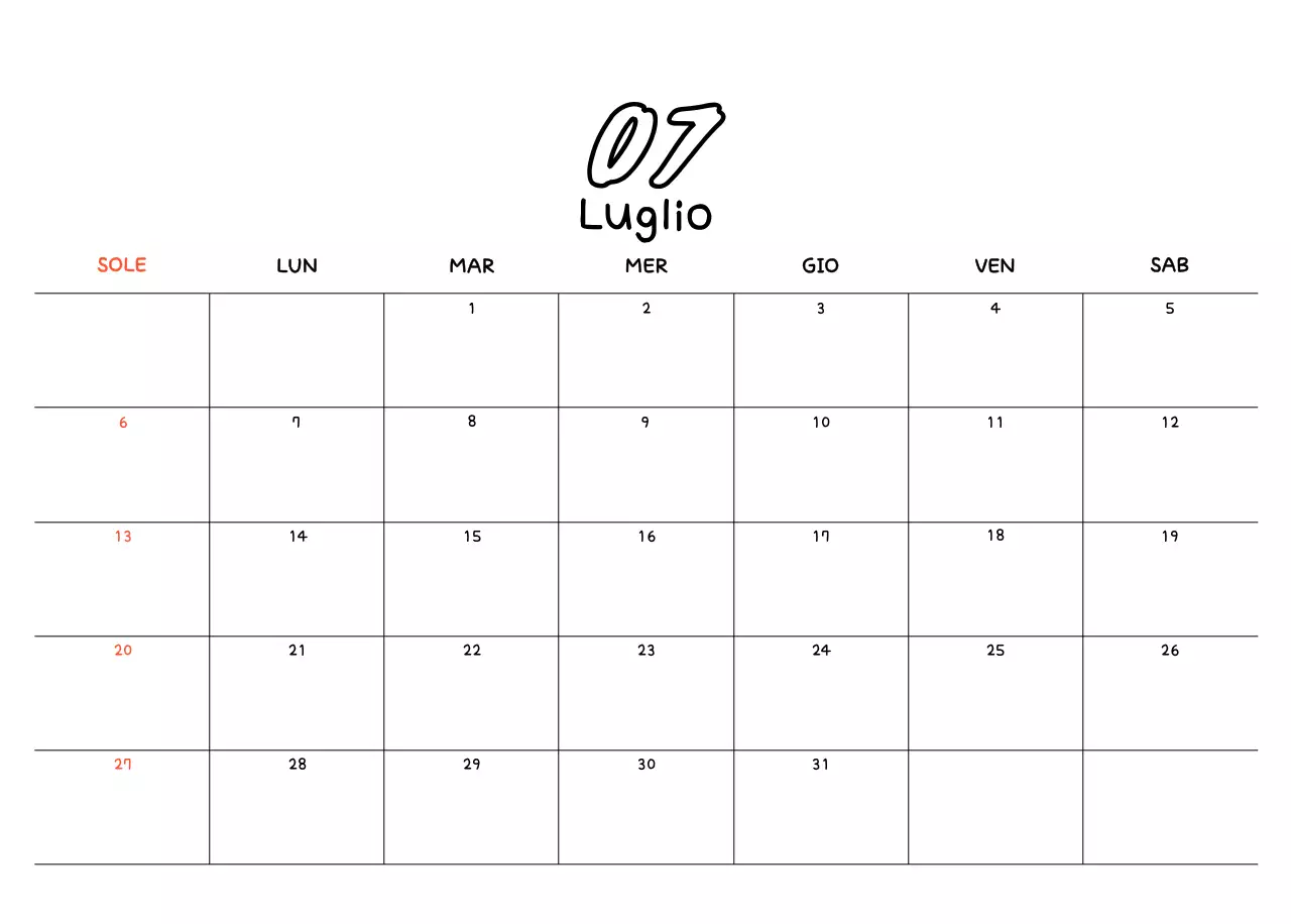 Calendario fotografico di Capodanno