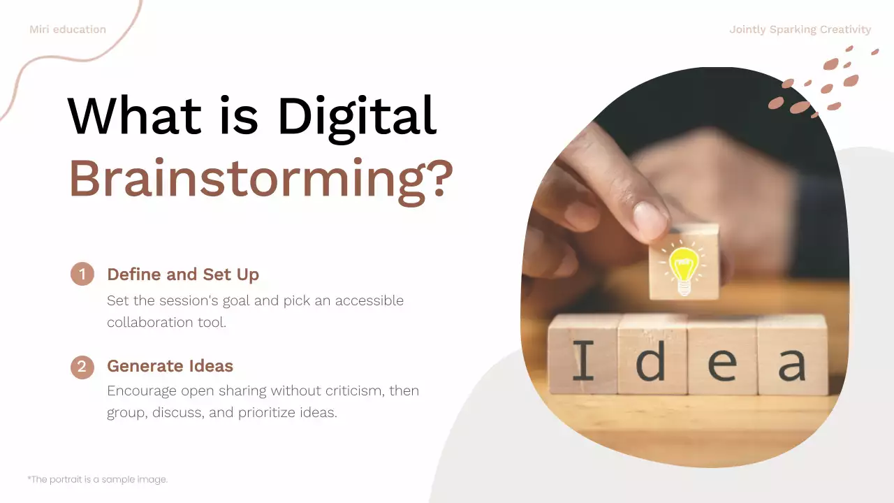 Presentasi Panduan Brainstorming Modern Beige