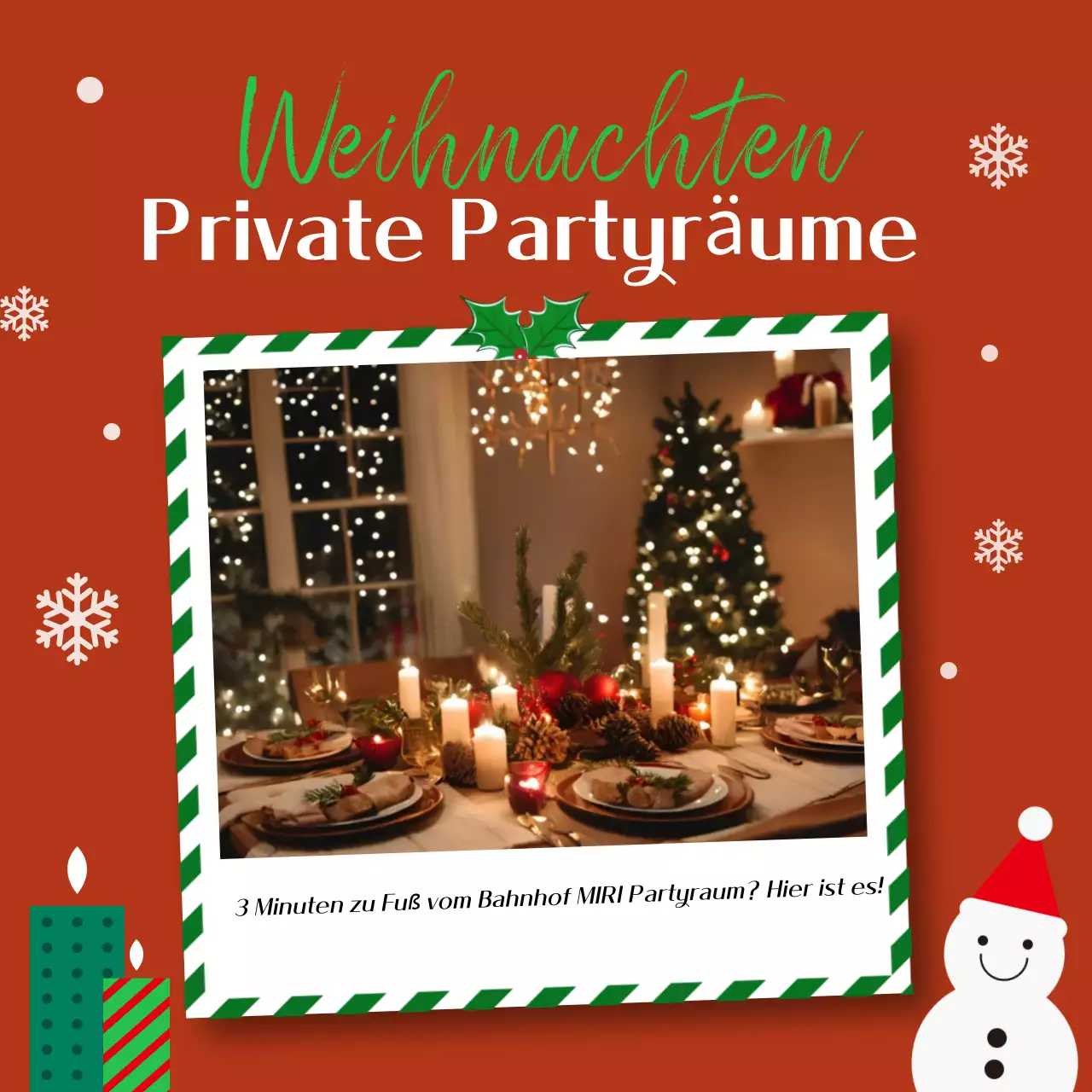 Orange gemütliche Weihnachtsveranstaltungen