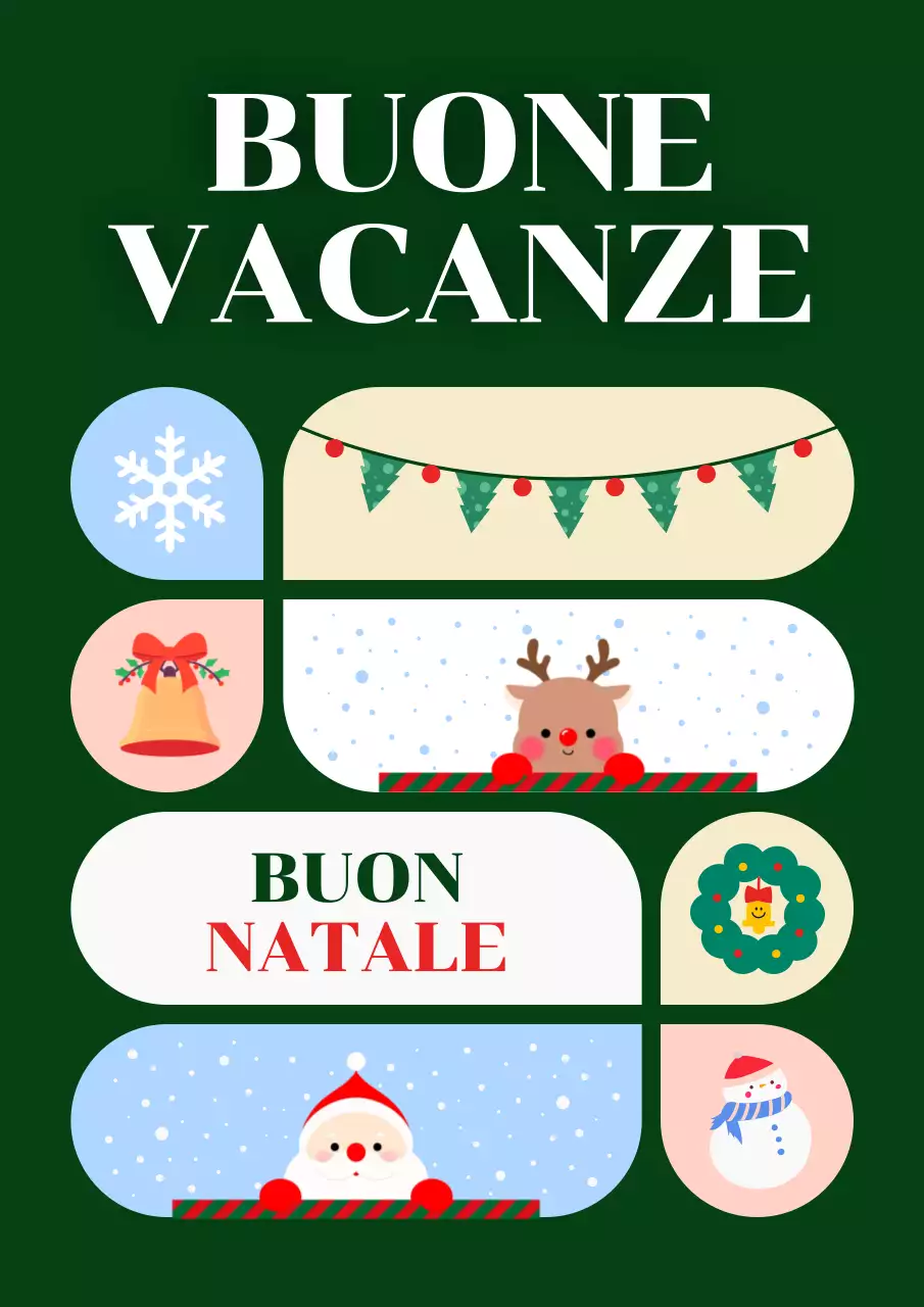 Cartolina di Natale astratta e carina