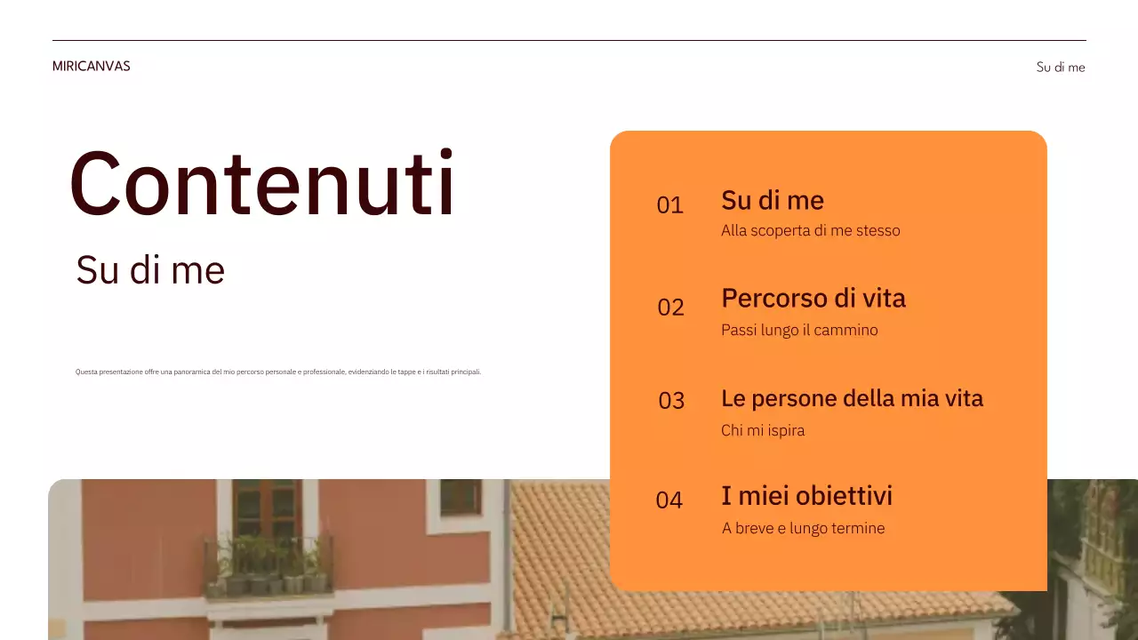 arancione moderno passo di auto-introduzione