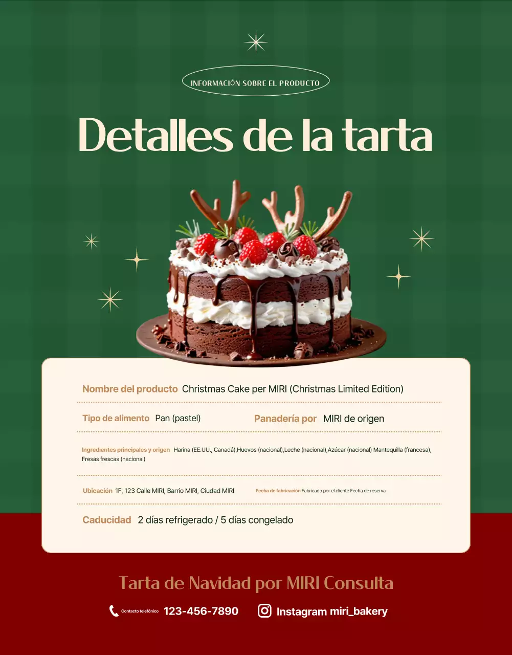 Anuncio navideño rojo de época