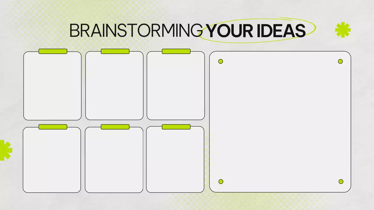 Bài thuyết trình hướng dẫn động não tối giản xanh