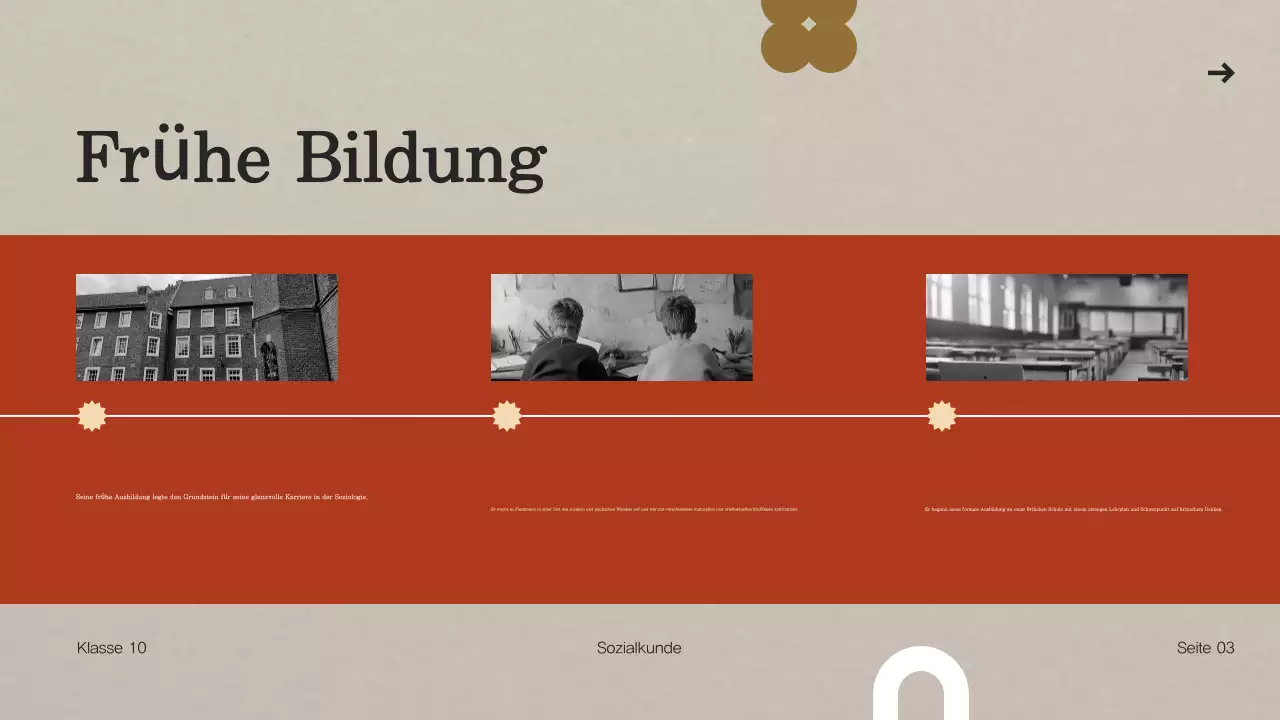 Beige Jahrgang Biographie Präsentation Vorlage