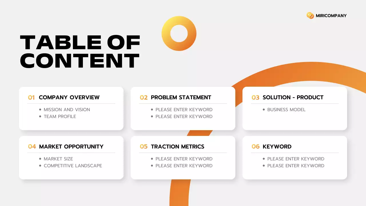 Orange Clean Business Pitch Presentation