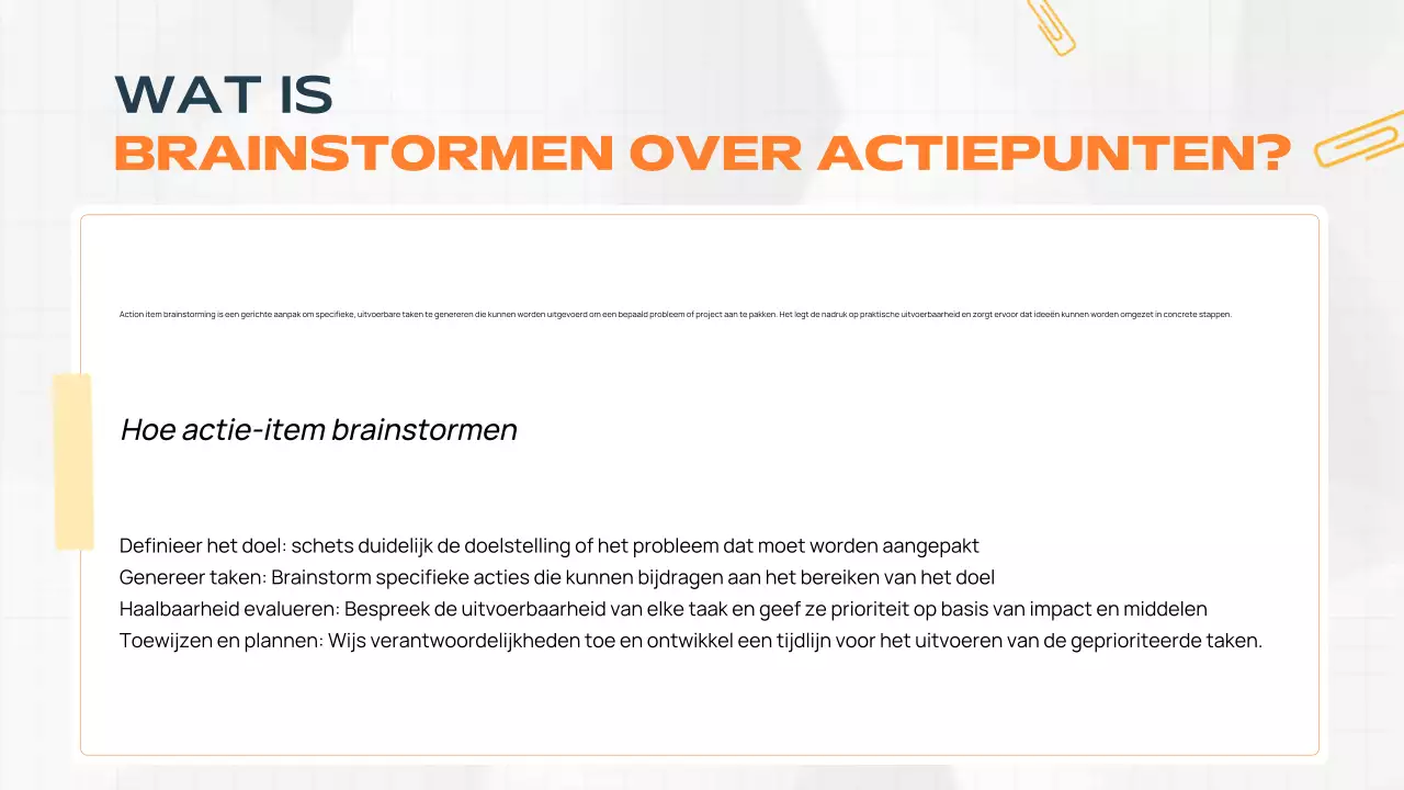 oranje modern brainstormdocument