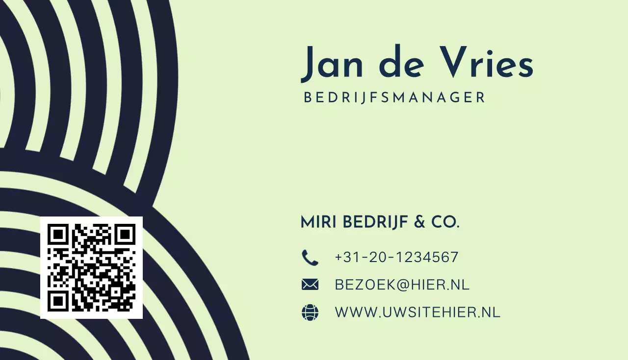 munt modern visitekaartje