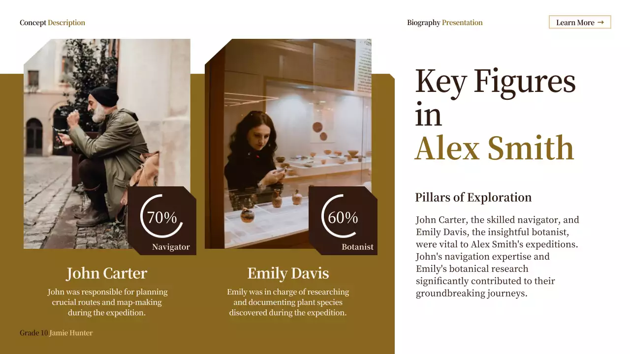 Beige Classic Biography Presentation