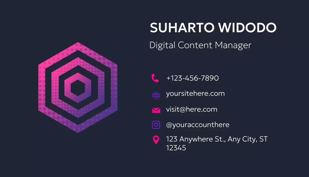 Pink Modern Business Card