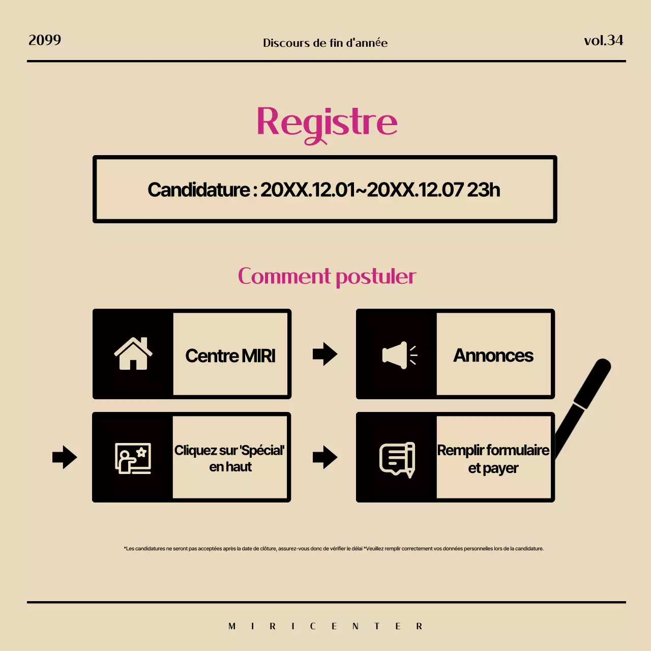 Promouvoir un réveillon moderne en beige et rose