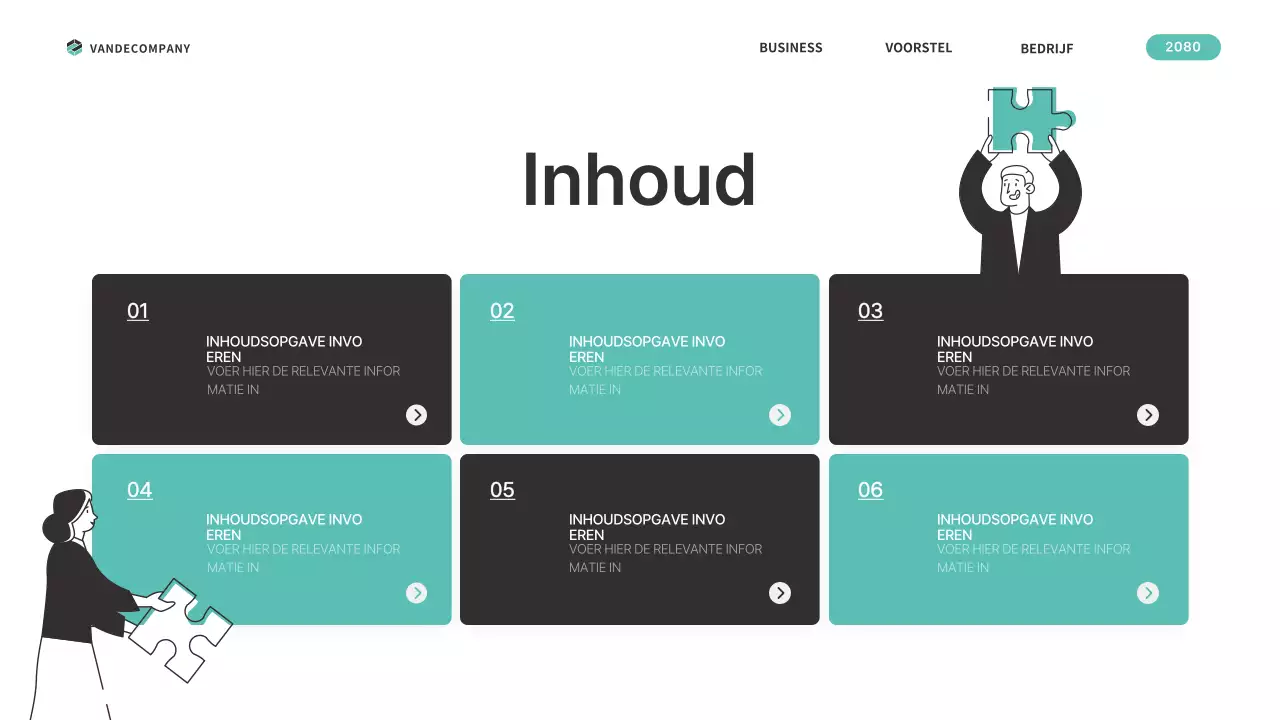 Een eenvoudig businessplan in mintkleur