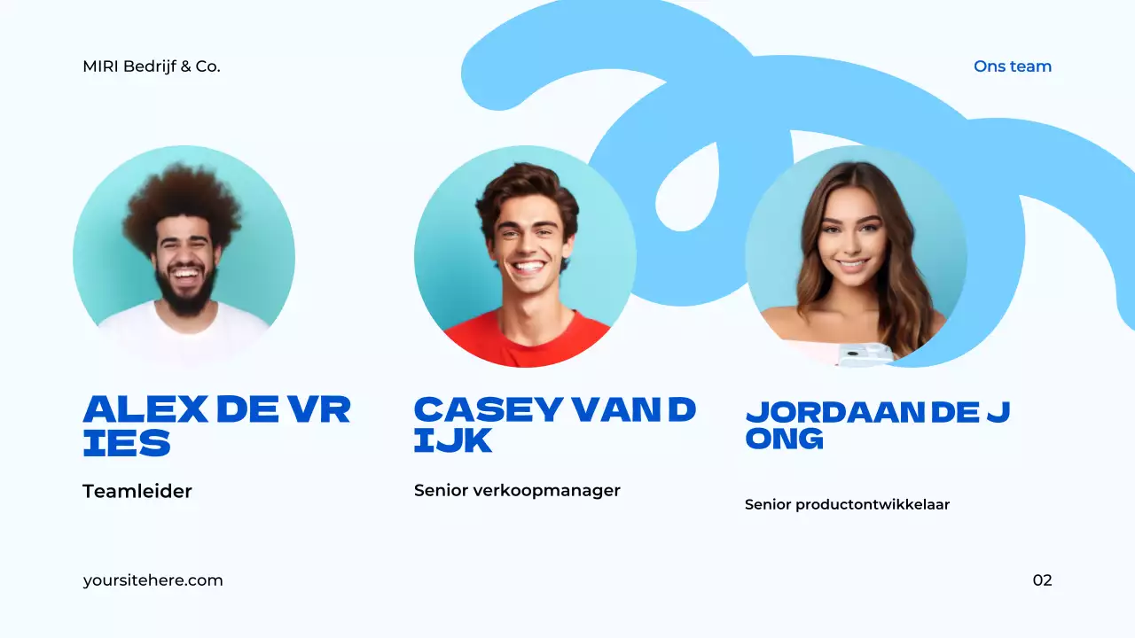 blauw modern projectvoorstel document