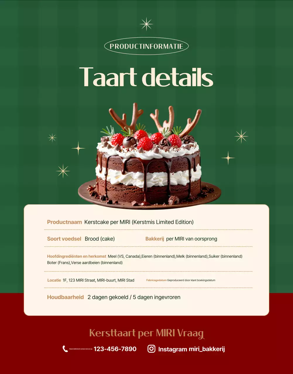 Rode vintage kerstadvertentie