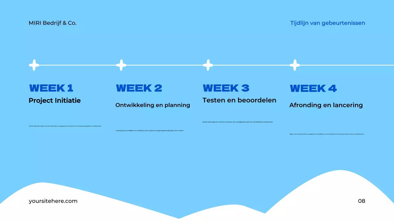 blauw modern projectvoorstel document