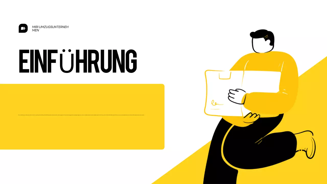 Yellow and White Moving Service Einführungspräsentation