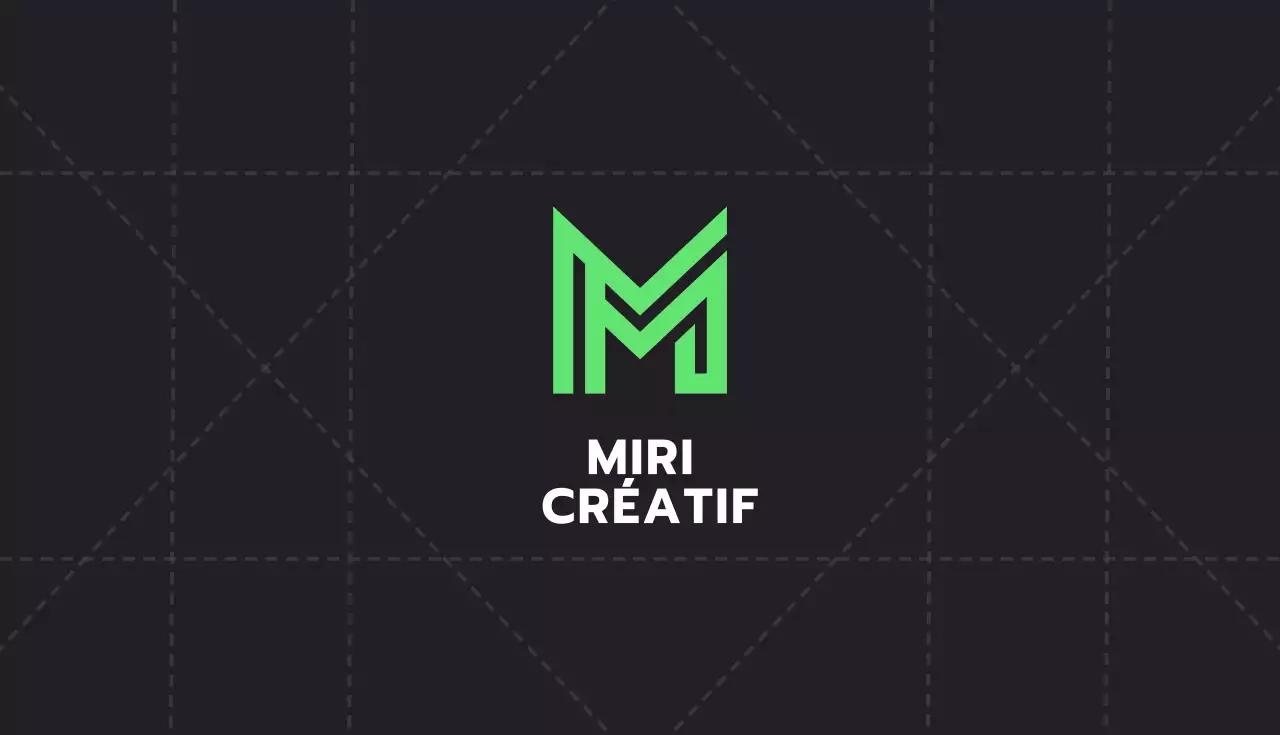 Carte de visite moderne verte