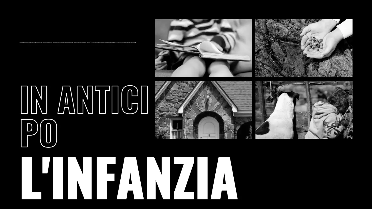 Presentazione della biografia in bianco e nero