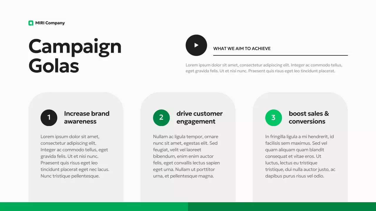 그린 모던 마케팅 계획 프레젠테이션