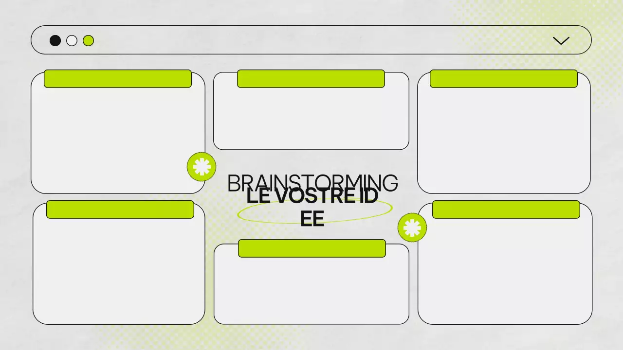 Presentazione infografica del Brainstorming verde e grigio