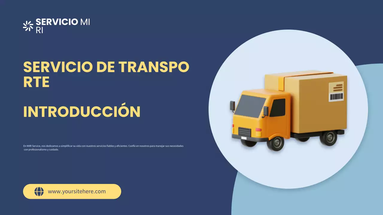 Servicio de Transporte Moderno Azul y Amarillo Introducción