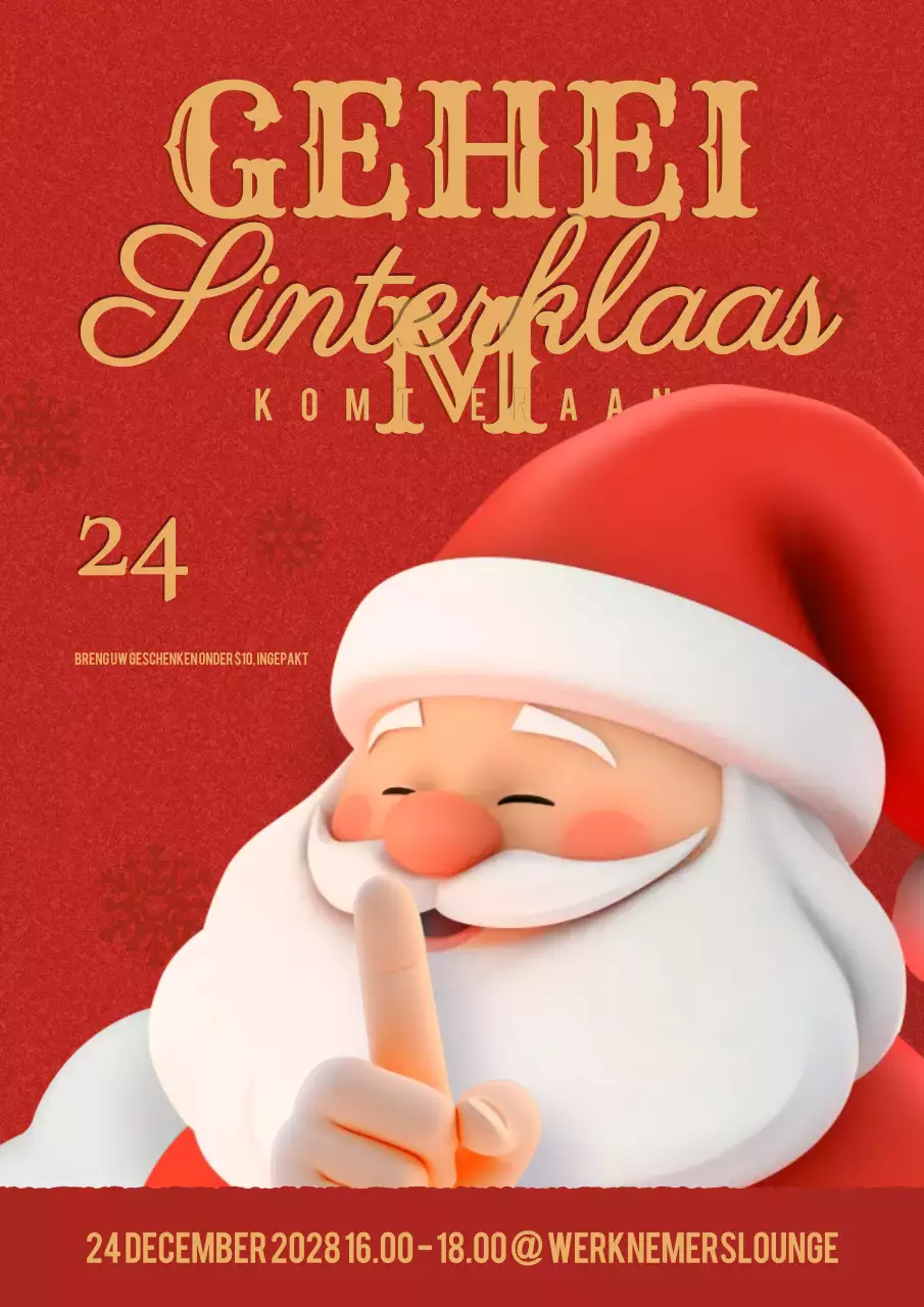 rood classic secret santa aankondiging