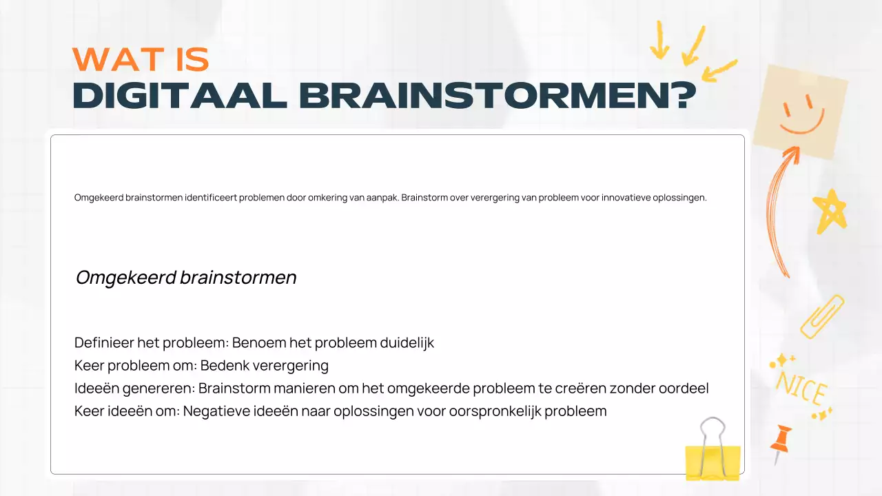 oranje modern brainstormdocument