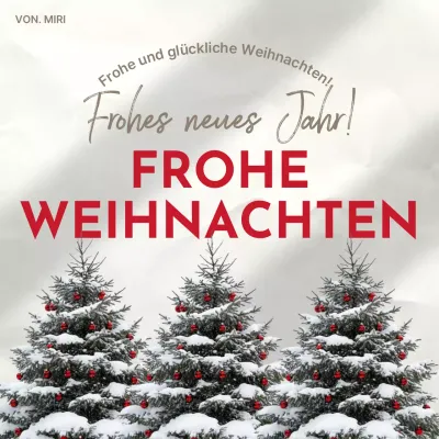 Einfache Weihnachtskarte in Weiß