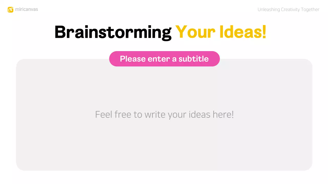 Apresentação do Guia de Brainstorming Moderno Amarelo