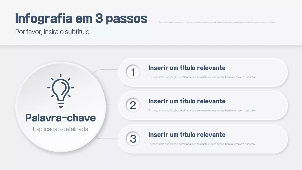 layout moderno de 3 etapas em cinzento