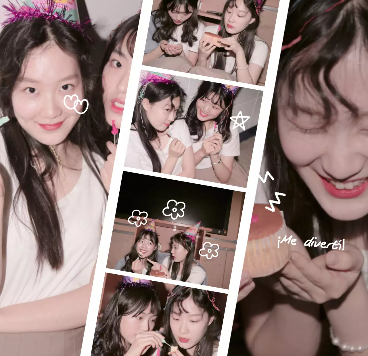 Calendario de fotos de recuerdos vintage con marcos de fotos