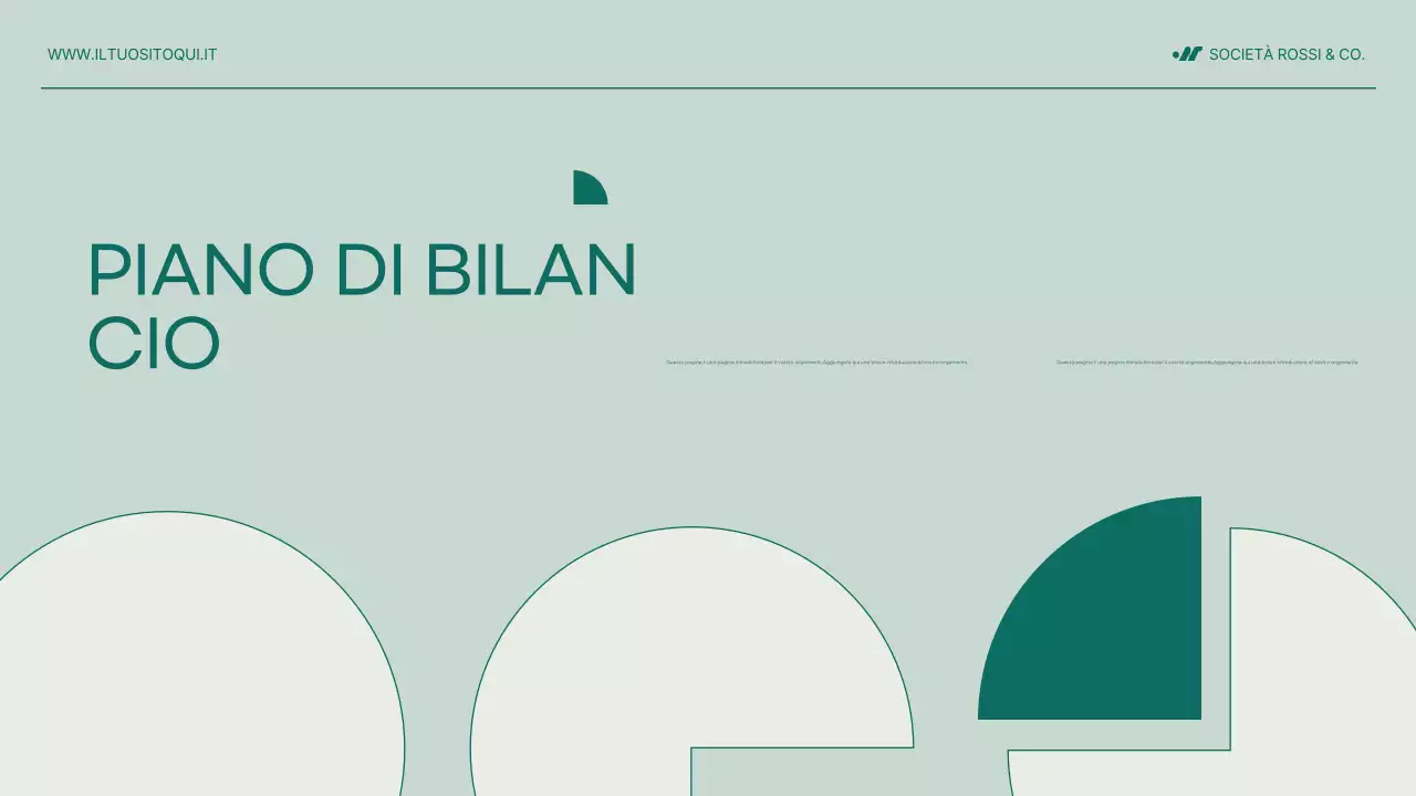 documento di proposta di progetto moderno e alla menta