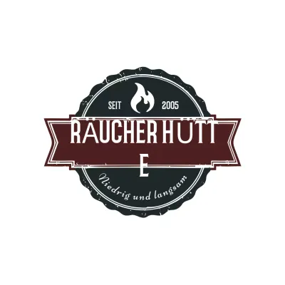 kastanienbraunes Vintage-Smoke-Shack-Emblem-Logo