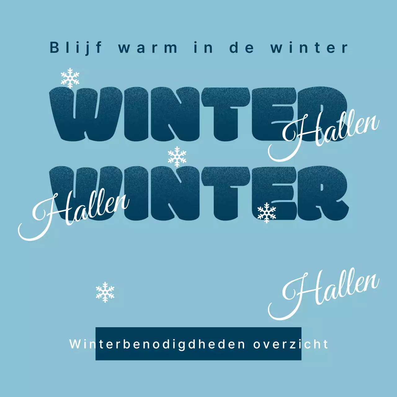 Lichtblauw Eenvoudig Winterverkoopevenement