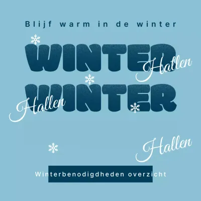 Lichtblauw Eenvoudig Winterverkoopevenement