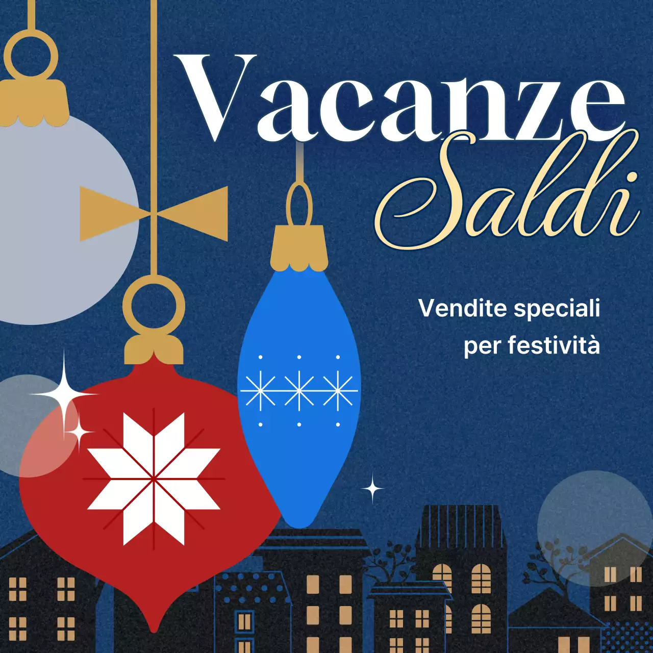 Evento natalizio moderno blu