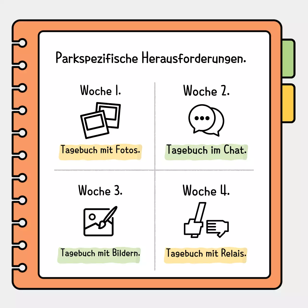 Orange Simple Diary Tagebuch