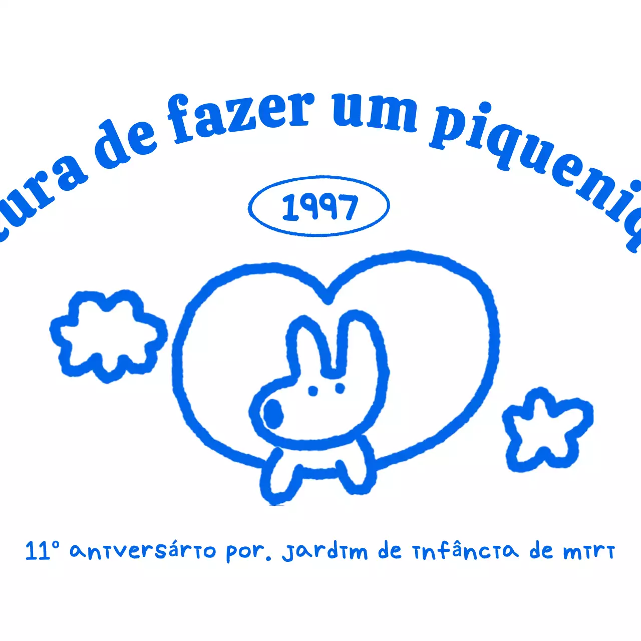 Comemorações do jardim de infância pintadas à mão