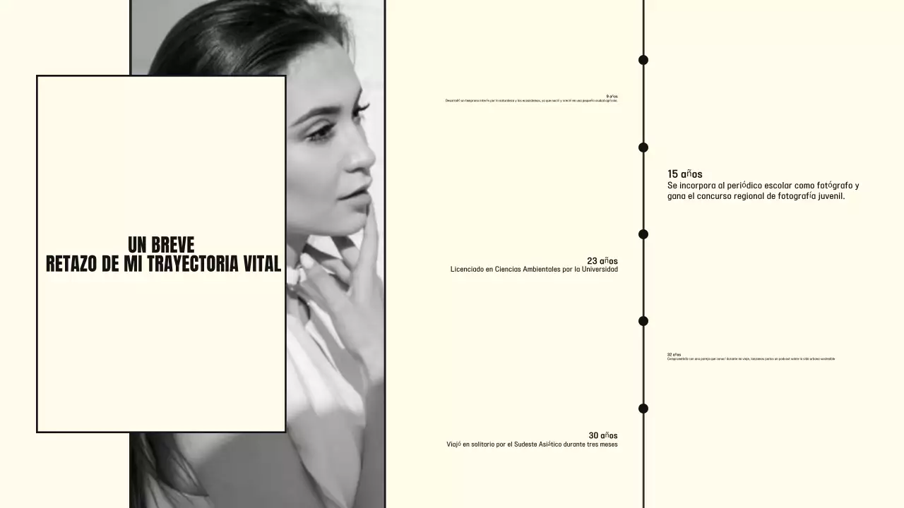 cartera biográfica minimalista negra