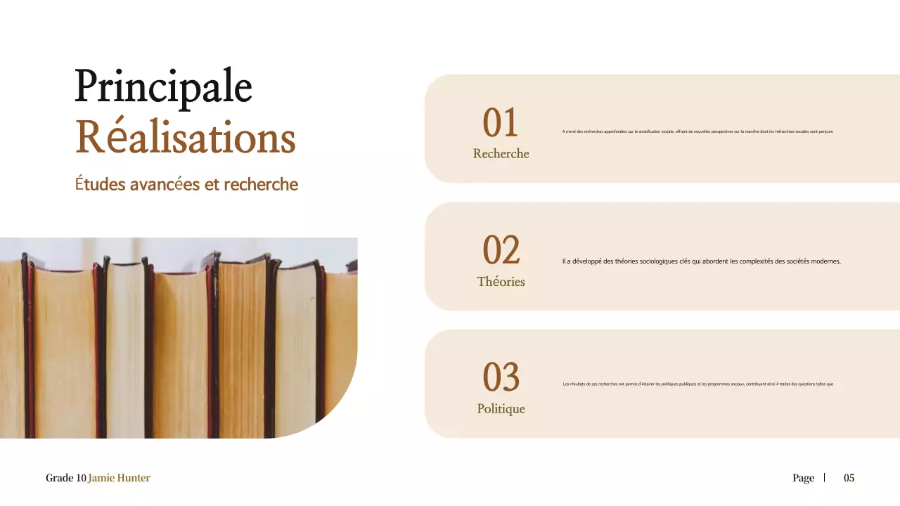 biographie classique beige pour l'annonce de l'école