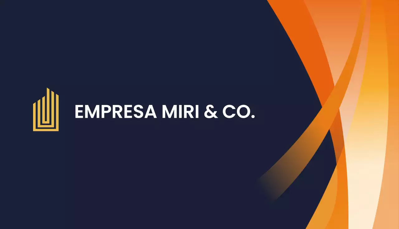 tarjeta de visita geométrica naranja