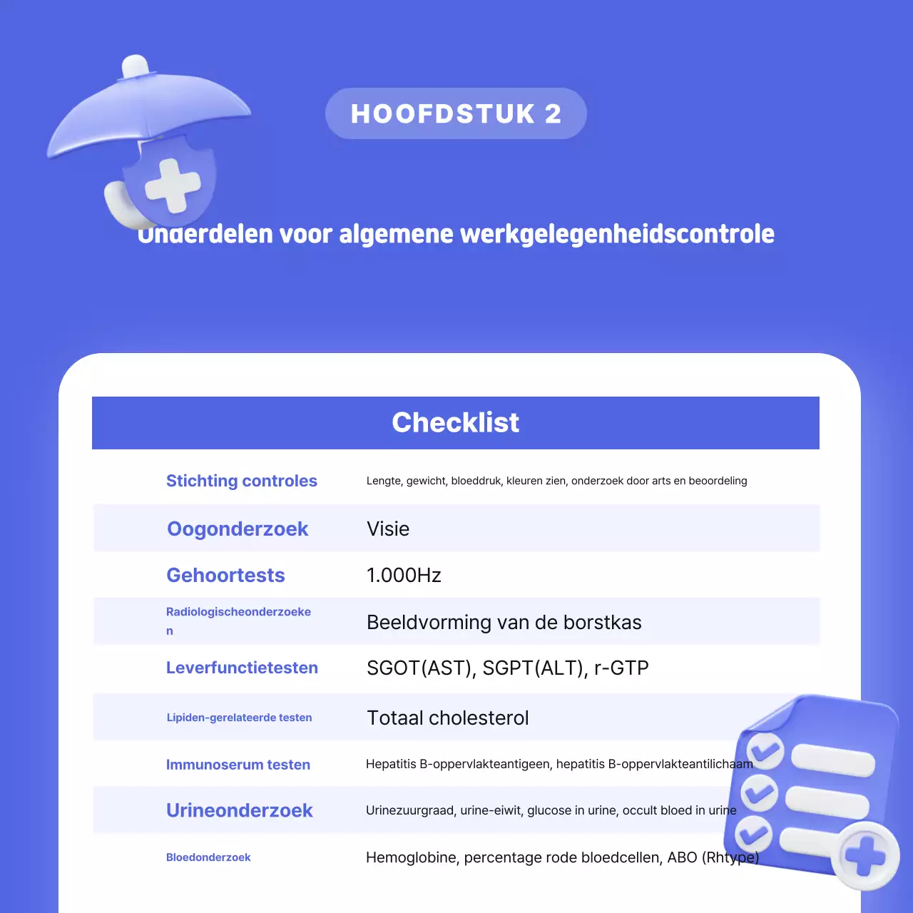 Blauwe moderne wervingsgids voor screening