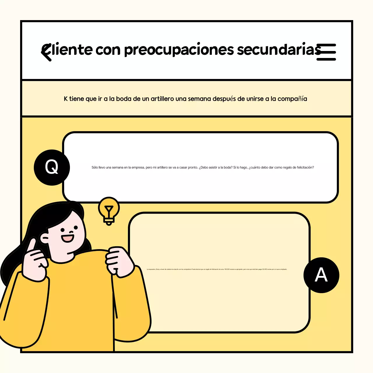 Promover el Asesoramiento Amarillo Simple sobre la Preocupación de los Empleados